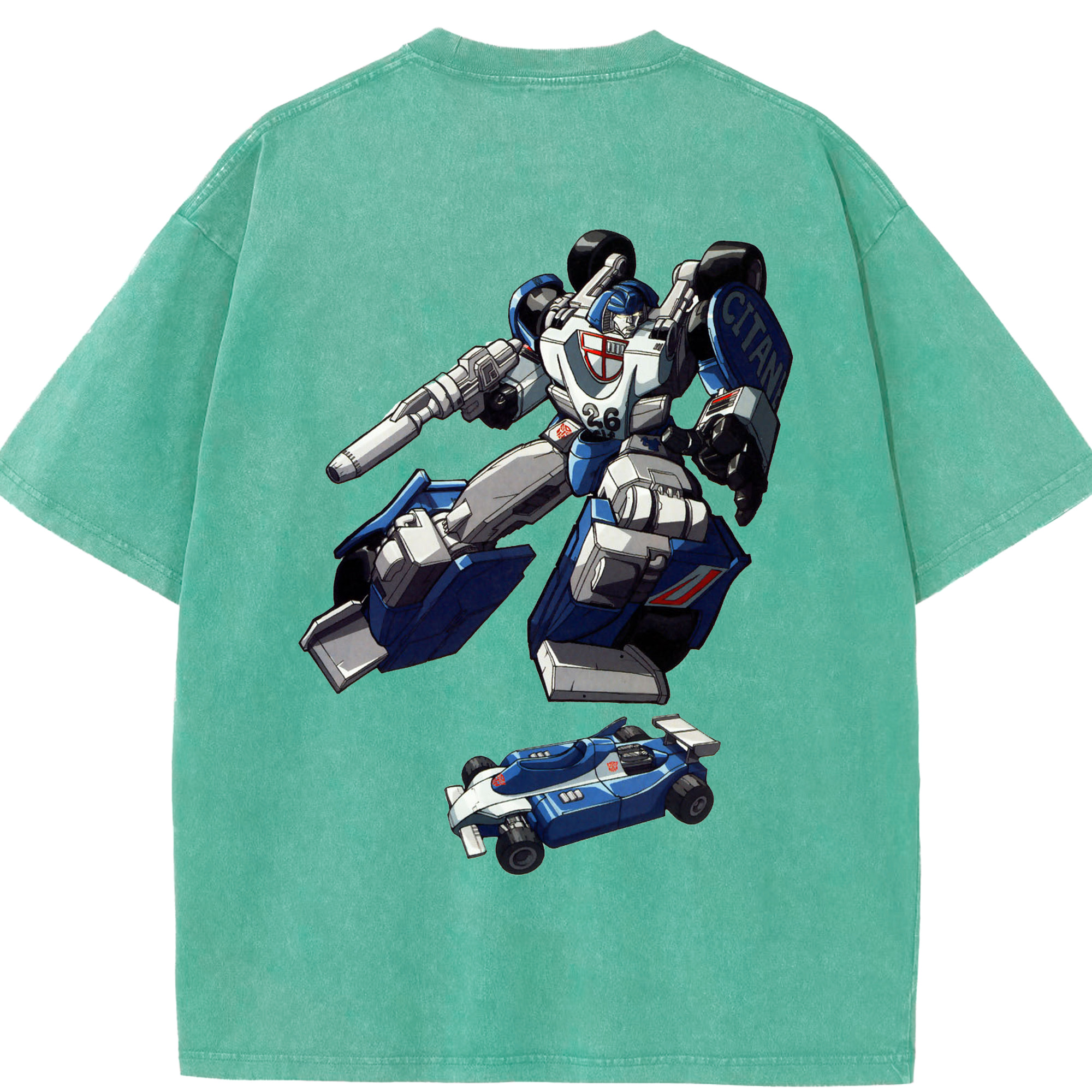 （画像用）  綿100% ヴィンテージ風 半袖Tシャツ（背面プリント）
